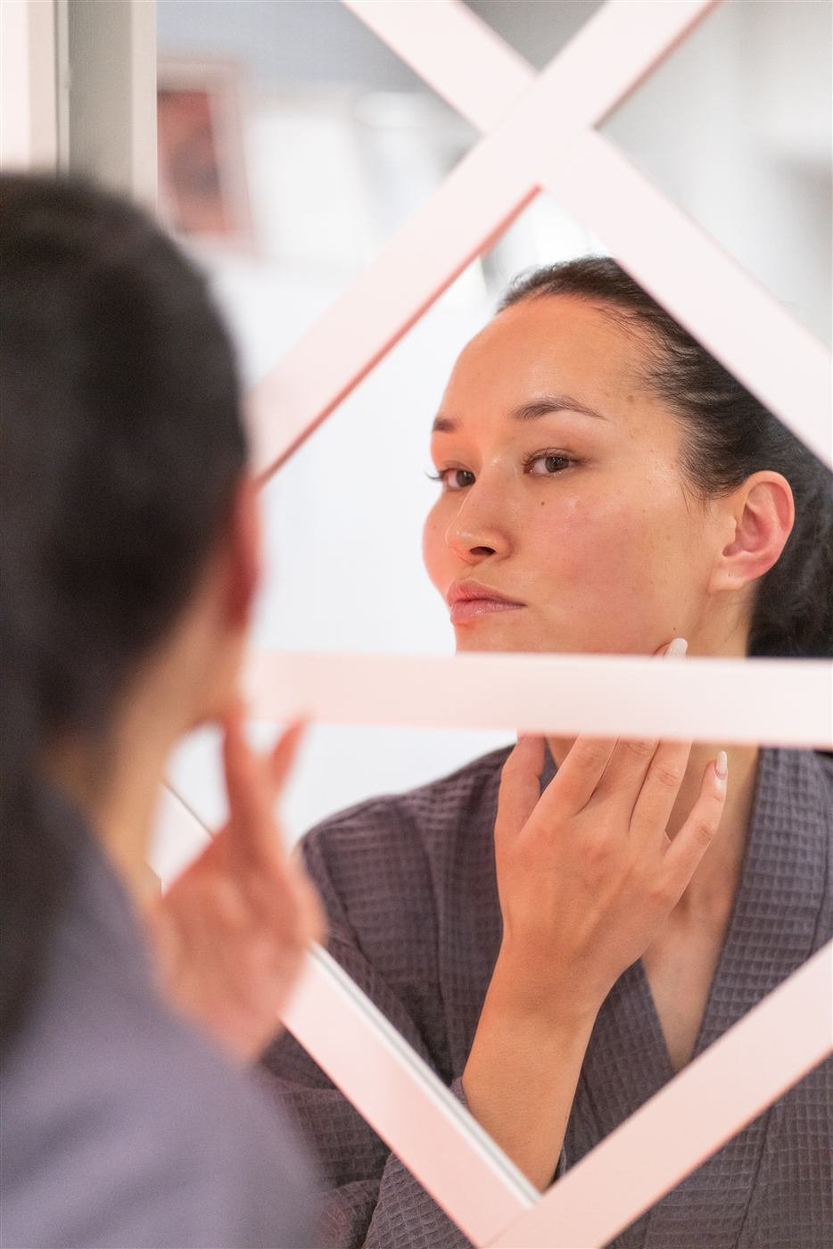 Dermaplaning in progress